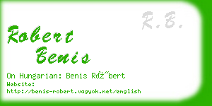robert benis business card
